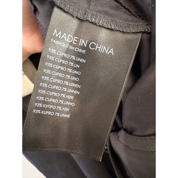 Club Monaco High-Waisted Culottes Caviar Black Size 10 – Wide-Leg Cropped Pants - Picture 7 of 7